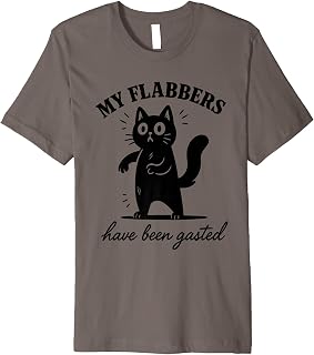 My Flabbers Have Been Gasted Meme Tee Funny Surprised Cat Premium T-Shirt