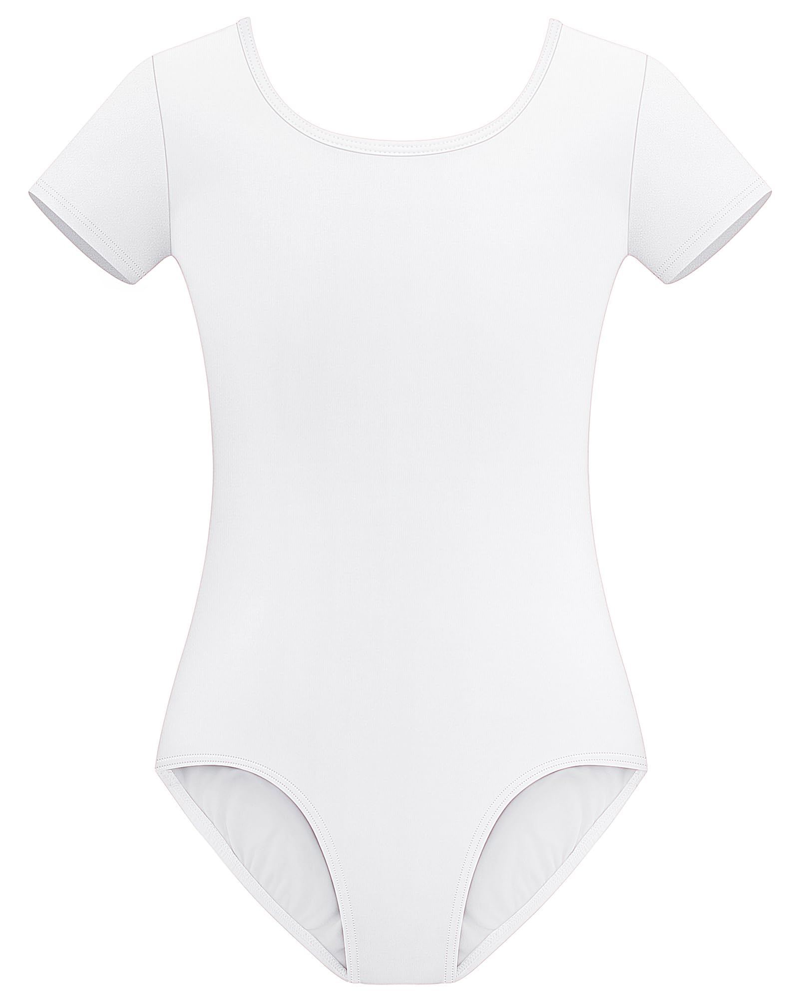 Stelle Leotards for Girls Ballet Scoop Neck Short Sleeve Leotard Gymnastics Dance Unitards