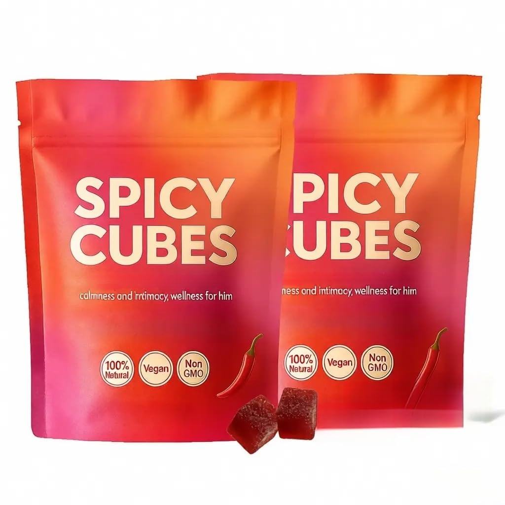 2PCS,Gummies per l'intimità dei cubetti piccanti, per energia e vitalità | Promuove il naturale supporto emotivo, l’equilibrio e il benessere