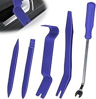 BFXM 5PCS No-Scratch Auto Trim Removal Tool Kit - Durable Plastic Pry Tools for Car Door Panels, Clips & Interior Repair (Blue)