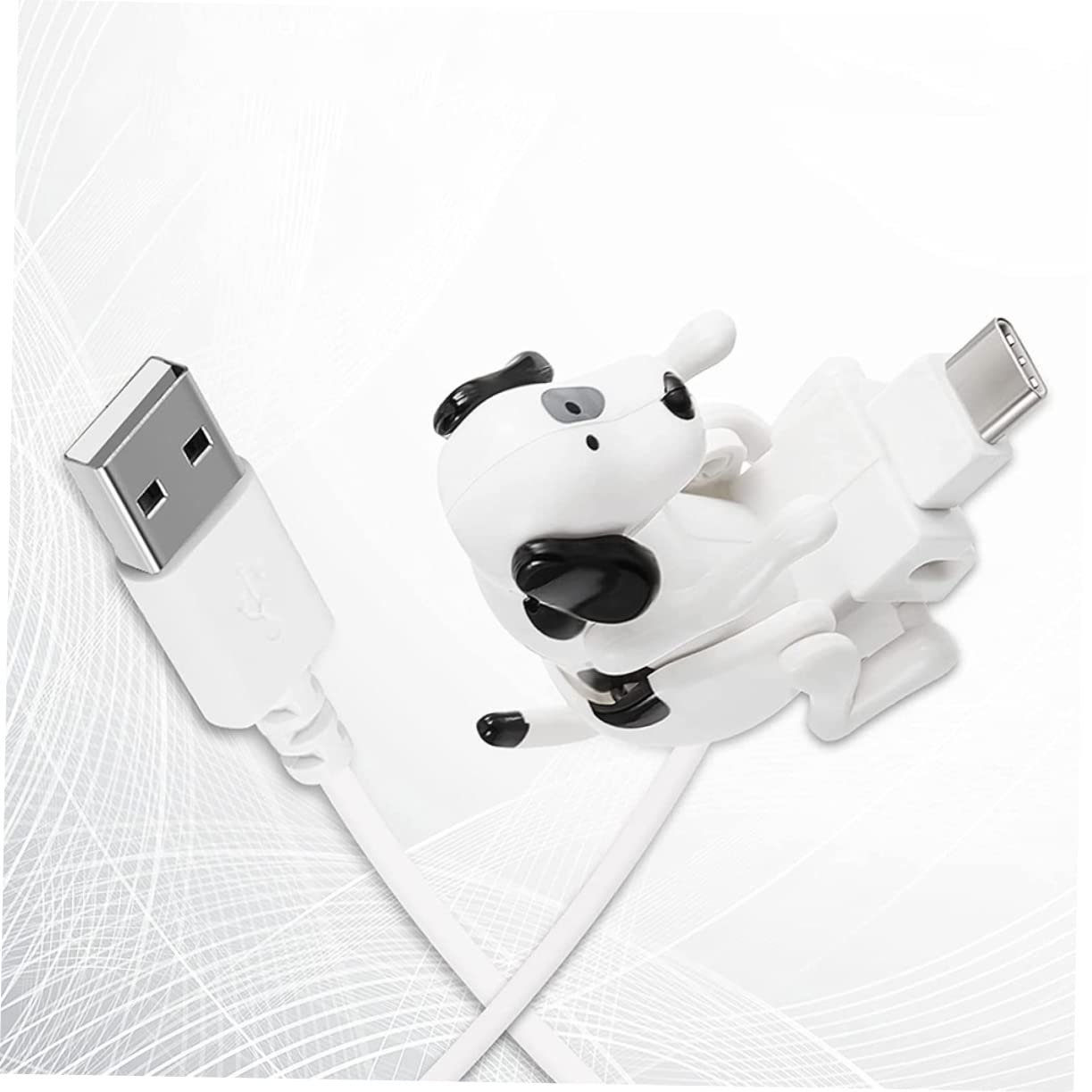 jojofuny 5pezzi Cavo Di Ricarica Usb Creativo Forma Di Cane Cavo Di Ricarica Tipo-c Resistente Design Divertente Compatibile Con Smartphone e Dispositivi Mobili Facile Da Trasportare e