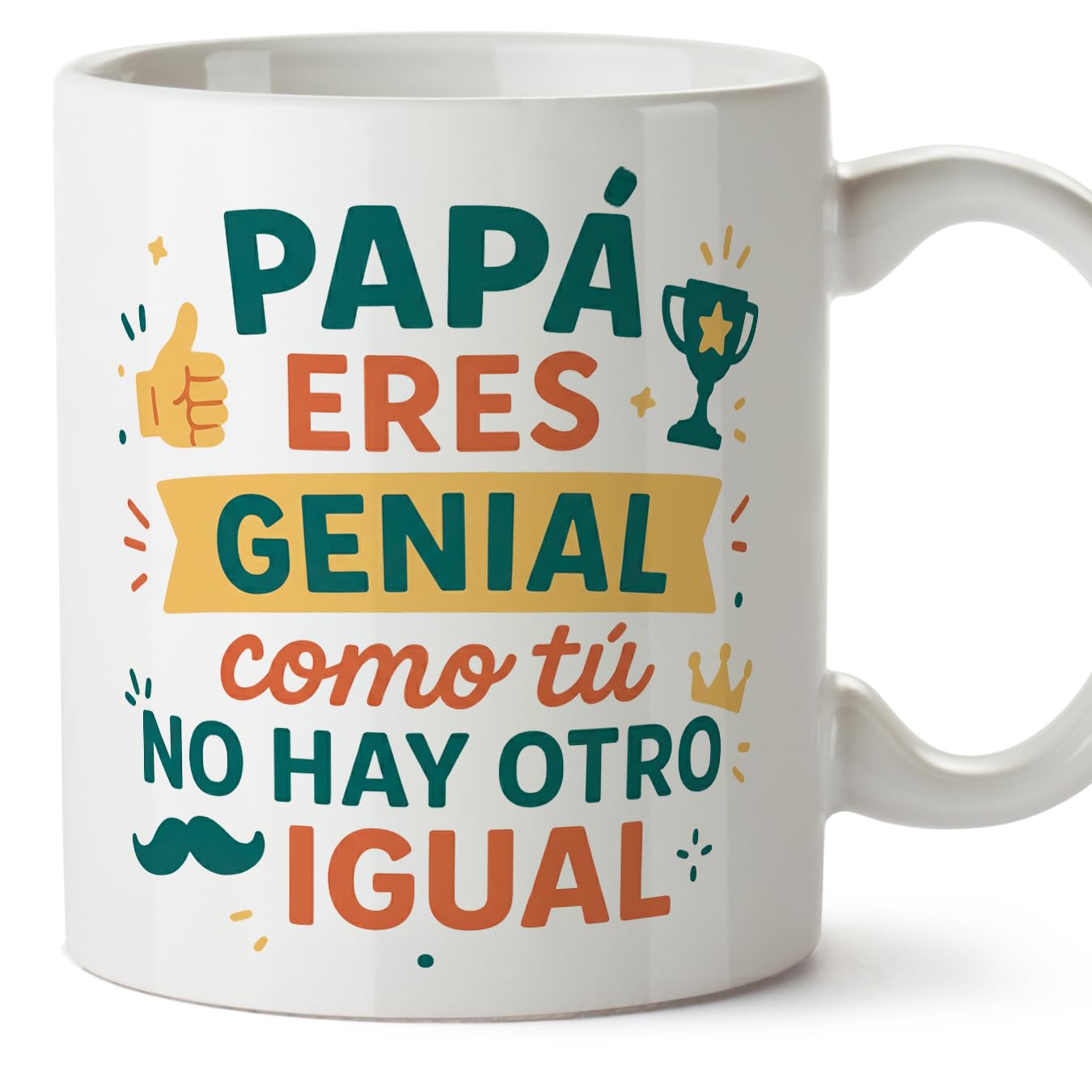 MUGFFINS taza mamá y papá graciosa con frase Gracias por limpiarme en Español | regalo madre y padre divertido | regalo cumpleaños madre y padre | 330 Ml 11 oz | Papá y mamá v1.2MA — view 12
