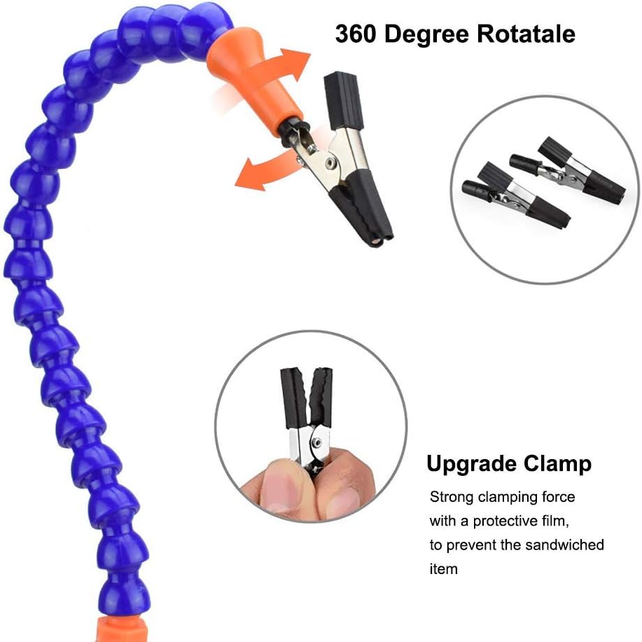 Bеѕt Rеvіеw MAGLONG Helping Hands Soldering Station With 3 Flexible Arms Workshop Helping Station PCB Holder Tabletop Clamp Vise for Electronics Repair Jewelry Crafting