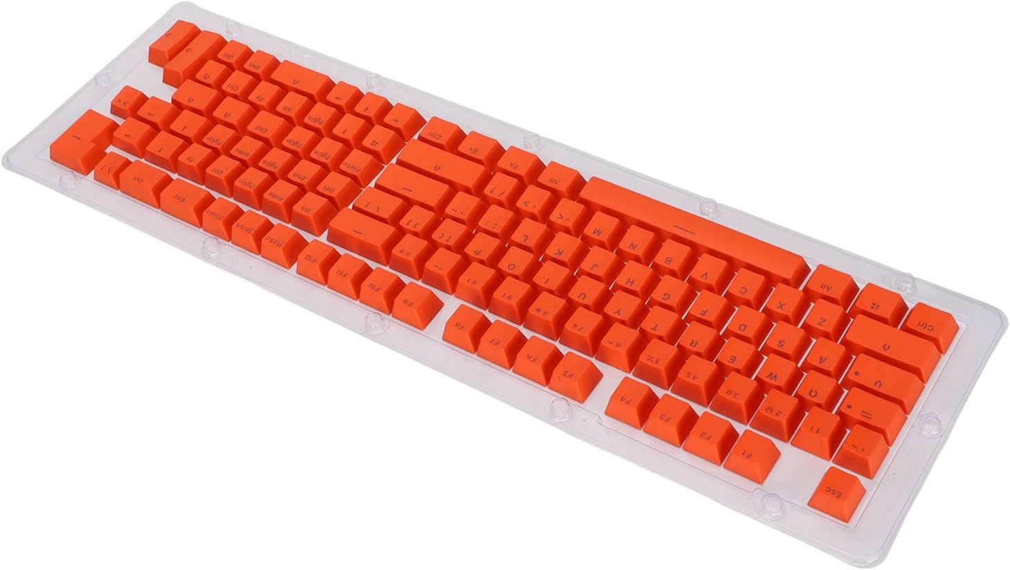 SUNGOOYUE PBT Keycaps Set, 114 Keys OEM Profile, Two Color Injection Molded Design, Universal Mechanical Keyboard Compatibility for 61-108 Keys Layout (red)