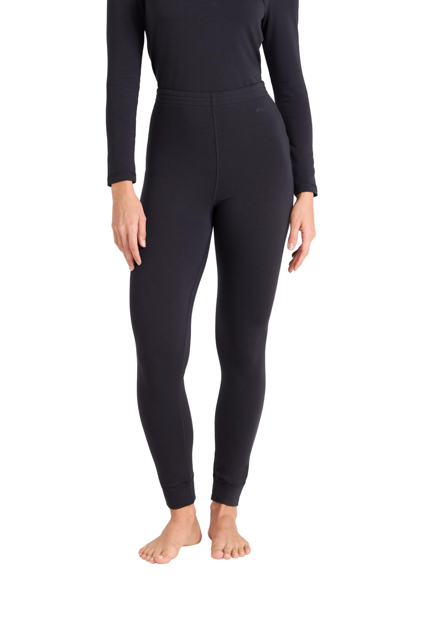 Animal Blaze Women's Thermal Leggings - Jet Black - Lightweight - Cosy - Comfy - Baselayer - Size 16
