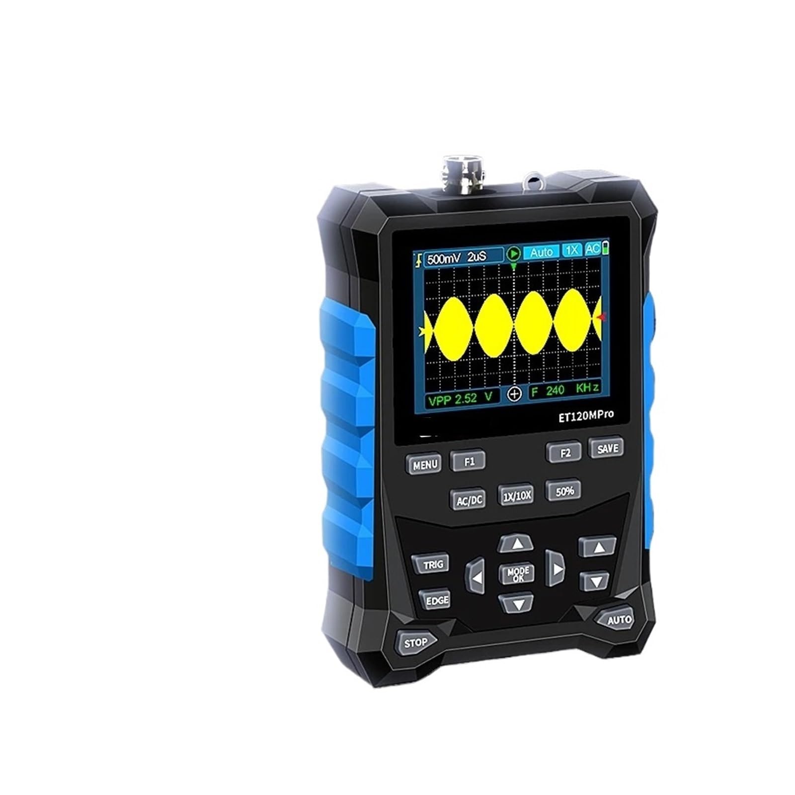 Oscyloskop, Oscyloskop cyfrowy ET120MPro 120 MHz, ręczny generator przebiegów 500 MS/s 2 w 1