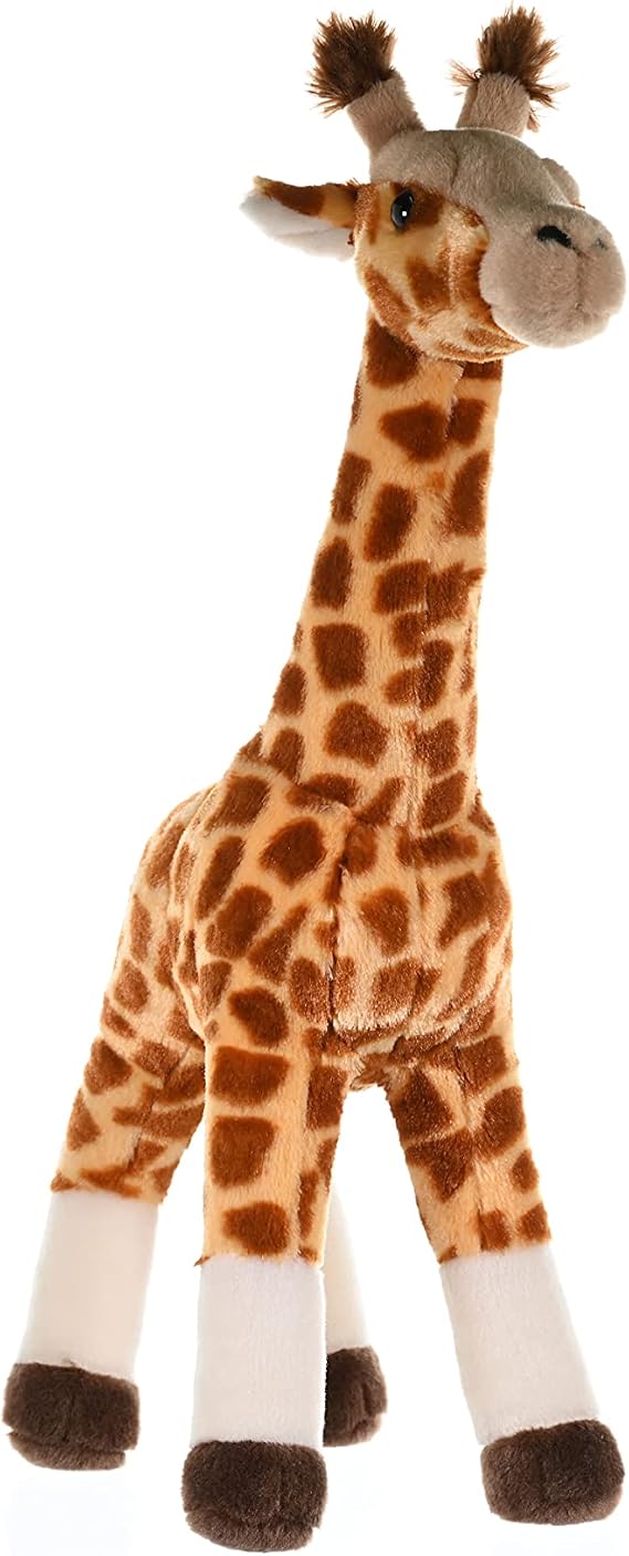 Wild Republic Standing Giraffe Plush Soft Toy, Cuddlekins Cuddly Toys, Gifts for Kids, Brown, White, Black, 43 cm