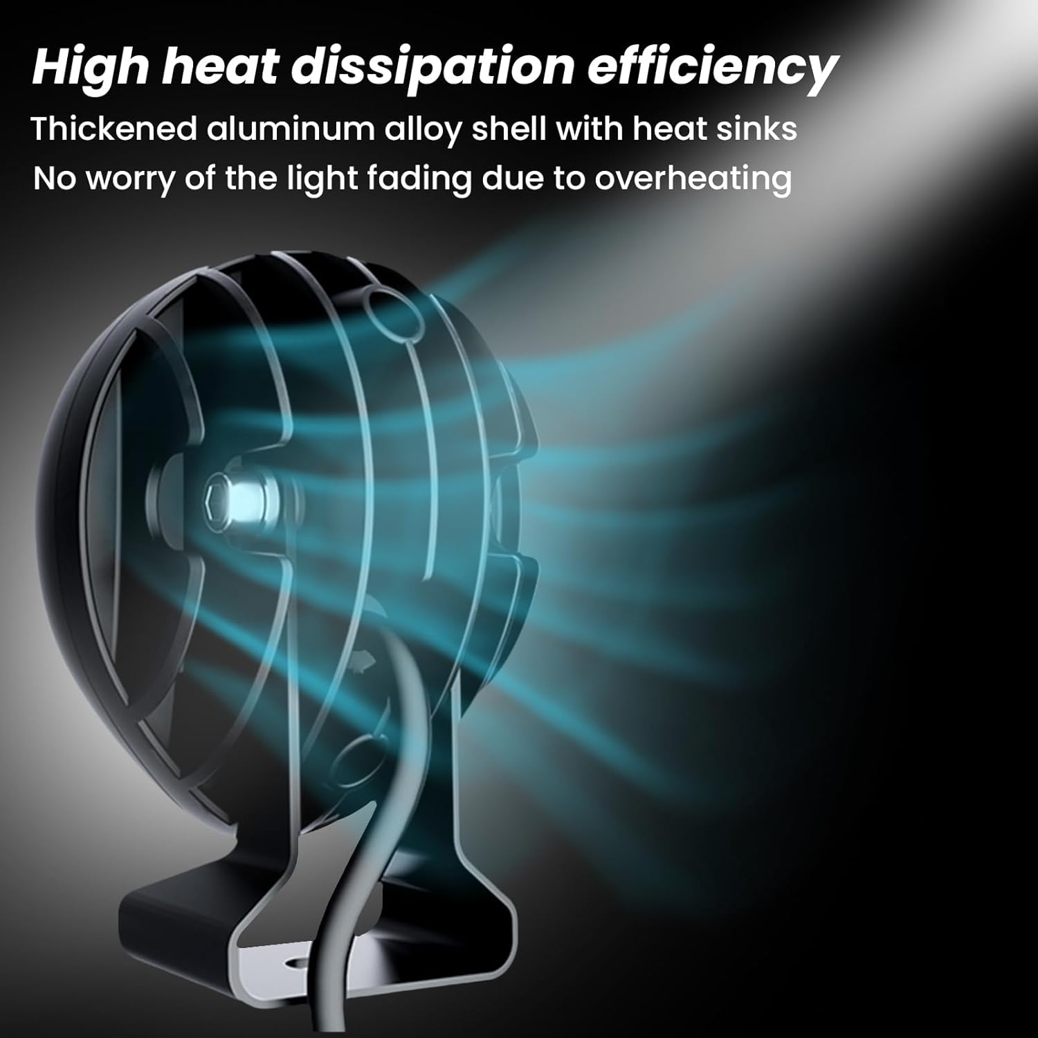 1PCS Alien-Style Motorcycle Auxiliary Lights, Motorcycle Healights Driving Light with High/Low Beam Mode, 30W DC12V-90V, ATV Led Lights, Led Spot Light for Truck ATV UTV Dirtbike Ebike