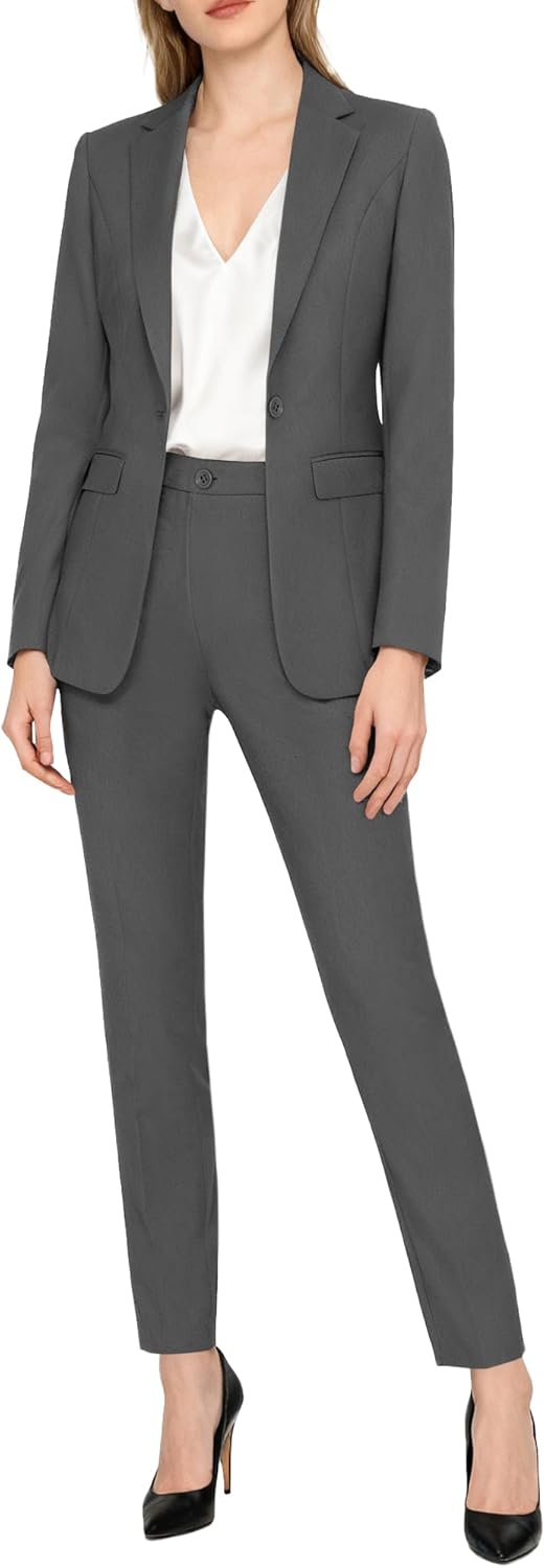 Women's Suits for Work Professional, 2 Piece Office Work Suit Set, Women's Suit Formal Wear