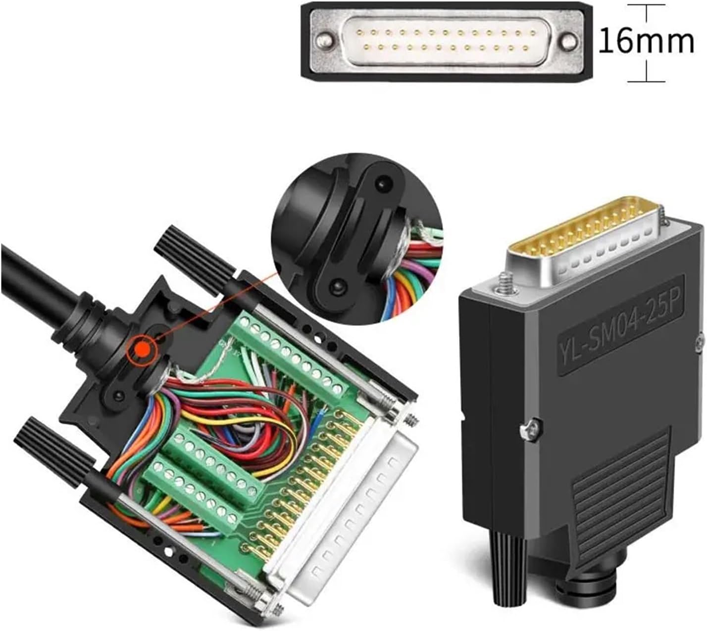 9 Pin Male Female Plug 6pcs Connector 25-pin Male Female Solder-Free Breakout(BFS)