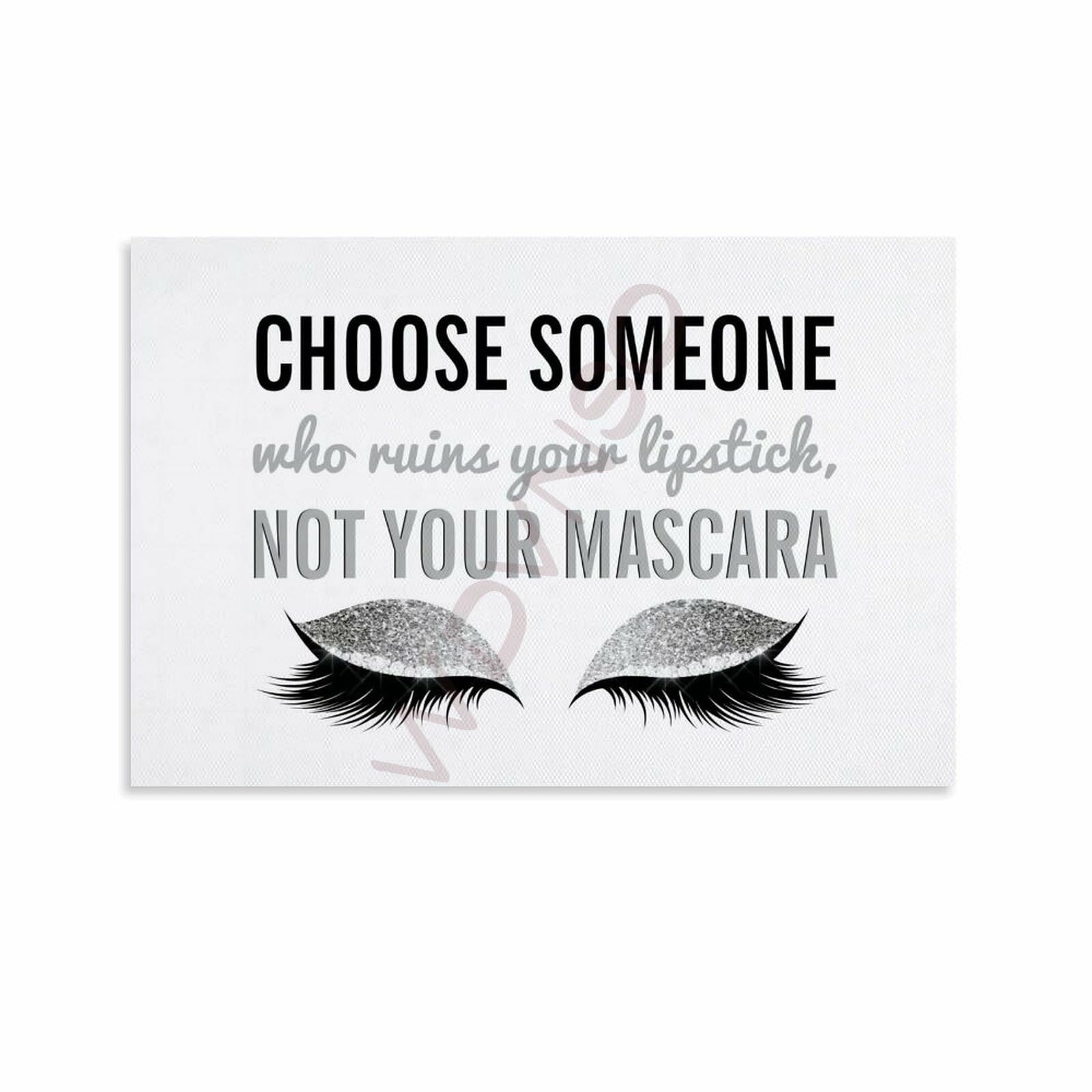 Girls Fashion Beautiful Eyelashes Beauty Salon Poster Canvas Painting Posters And Prints Wall Art for Living Room Bedroom Decor 36x24inch(90x60cm) Unframe-style