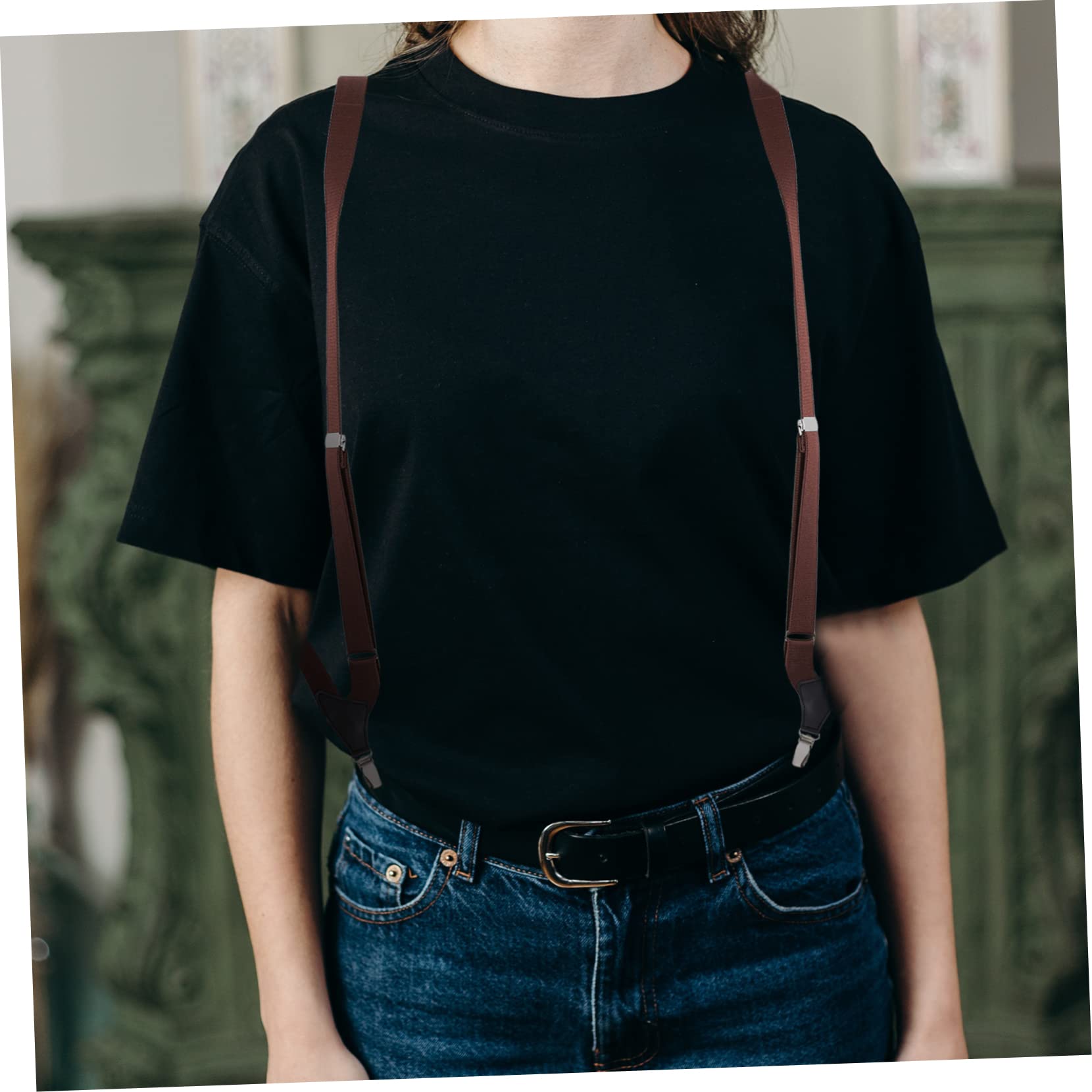 GALPADA 3pièces Bretelles Élastiques Réglables Pour Hommes Et Femmes Clip Pratique Pour Pantalons Accessoire De Mode Et Confortable