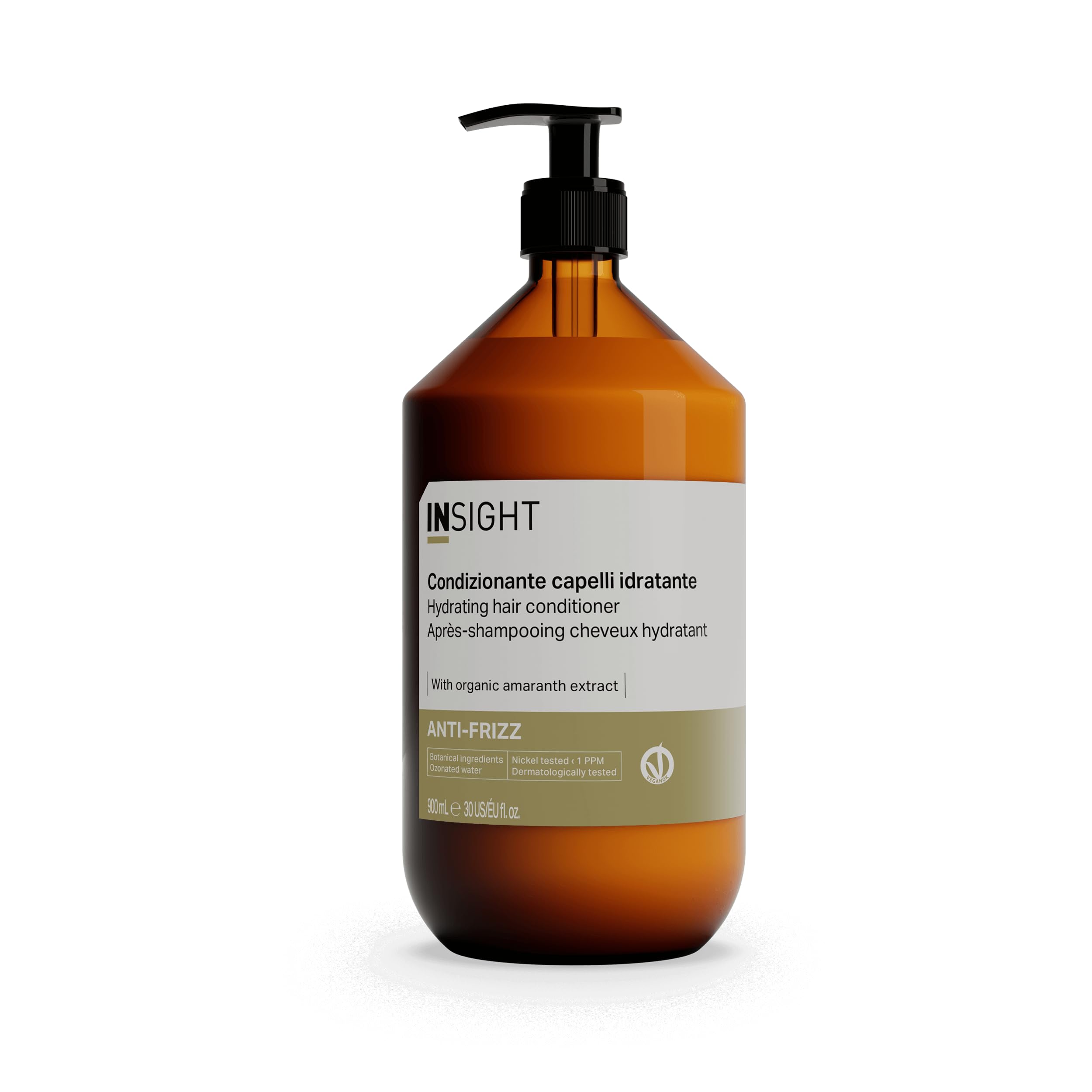 Insight Après-shampooing hydratant anti-frisottis 900 ml | Après-shampoing léger et hydratant conçu pour contrer l'aspect terne et terne des cheveux frisottis | Paquet en verre