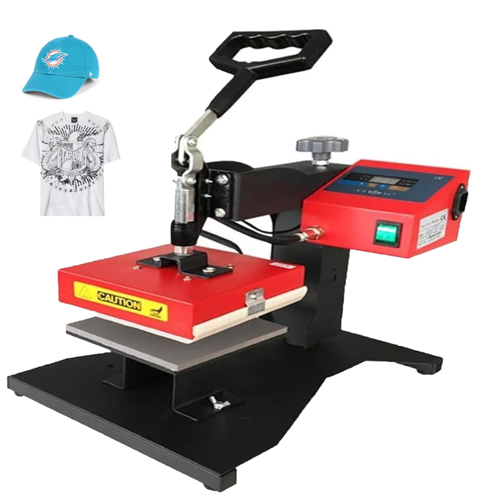 ZUMAHA Prensa TéRmica para Camisetas MáQuina De Prensado En Caliente De 5,9x5,9" MáQuina De Prensado En Caliente por Transferencia De Calor Digital De 15x15 Cm MáQuina De Prensado En Caliente