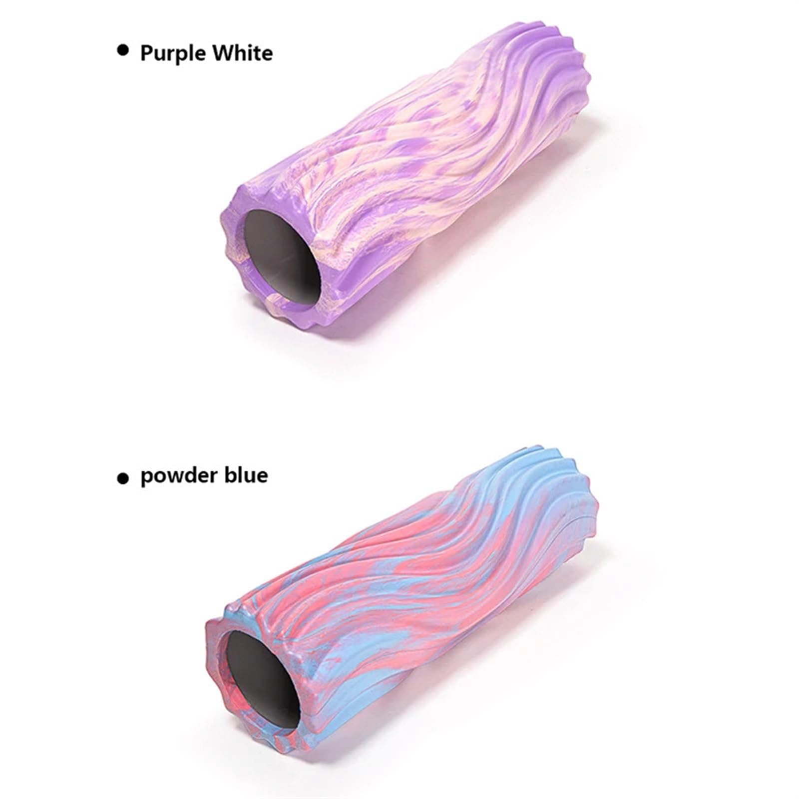 foam roller Rodillo De Espuma For Yoga, Eje, Relajante Muscular For Fitness, Masaje Hueco, Columna para Espalda Piernas y Yoga(45cm purplewhite)