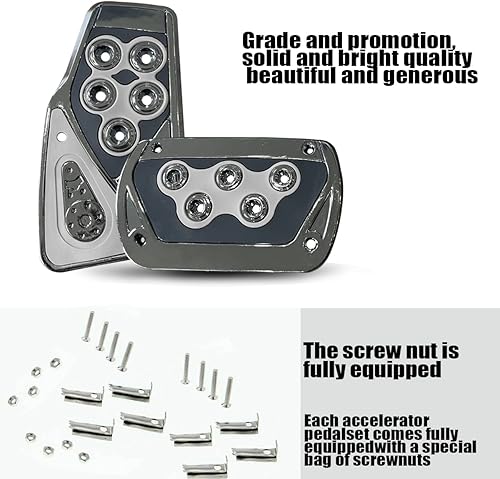 Miniatura 4 de 2 almohadillas antideslizantes para pedal de automóvil, fundas de freno de transmisión automática y pedal de acelerador, juego de correr sin