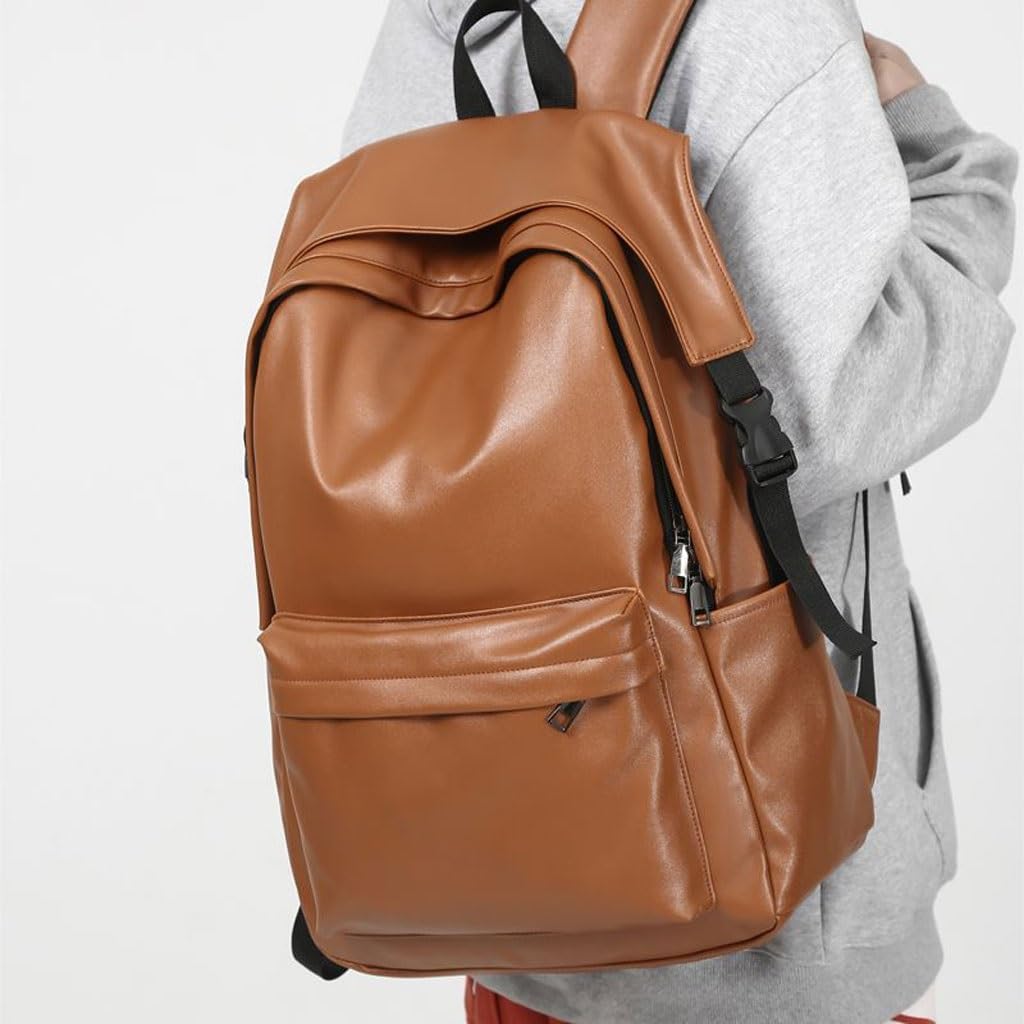 Mochila de gran capacidad para hombre con tres unidades de hombro en PU suave