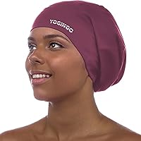 Vista 15 de Gorra de natación extragrande – gorro de natación para cabello largo, rastas, cabello ondulado, extensiones de cabello, trenzas, rizos y afros