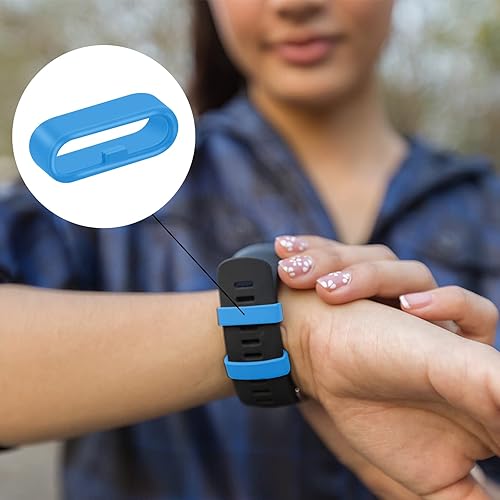 Miniatura 2 de cobee Correas de silicona para reloj, 10 piezas de correas de reloj, anillos de sujeción de repuesto para correa de reloj, correa de reloj, correa