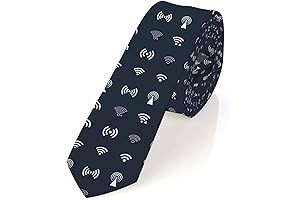 Black Dots Classic Geometry Computer Tie for Men