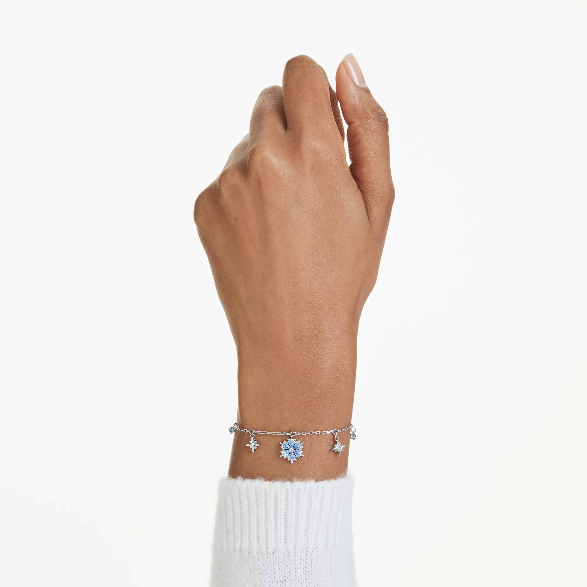 Swarovski Magic Evolution Kolekcja bransoletka, niebieski, pokryty rodem