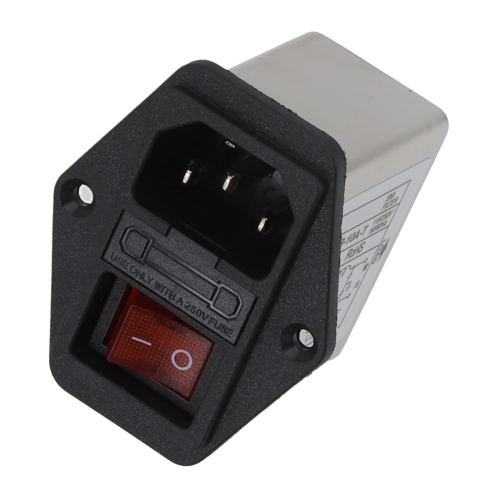 IEC Socket Power Filter CW2B-T CW2C-T 3A 6A 10A Filtre électromagnétique EMI avec interrupteur de sécurité pour équipement industriel (CW2B-10A-T)
