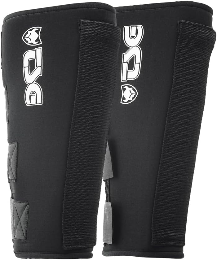 TSG Shinguard BMX, Leg Protector, Cycling, Men & Women, Hardshell, EVA Foam Padding, Stretchy Neoprene, Open Back, Removable Splint, MTB, Trail, Downhill, Dirt, Park, Certified, Adults, Swiss Design