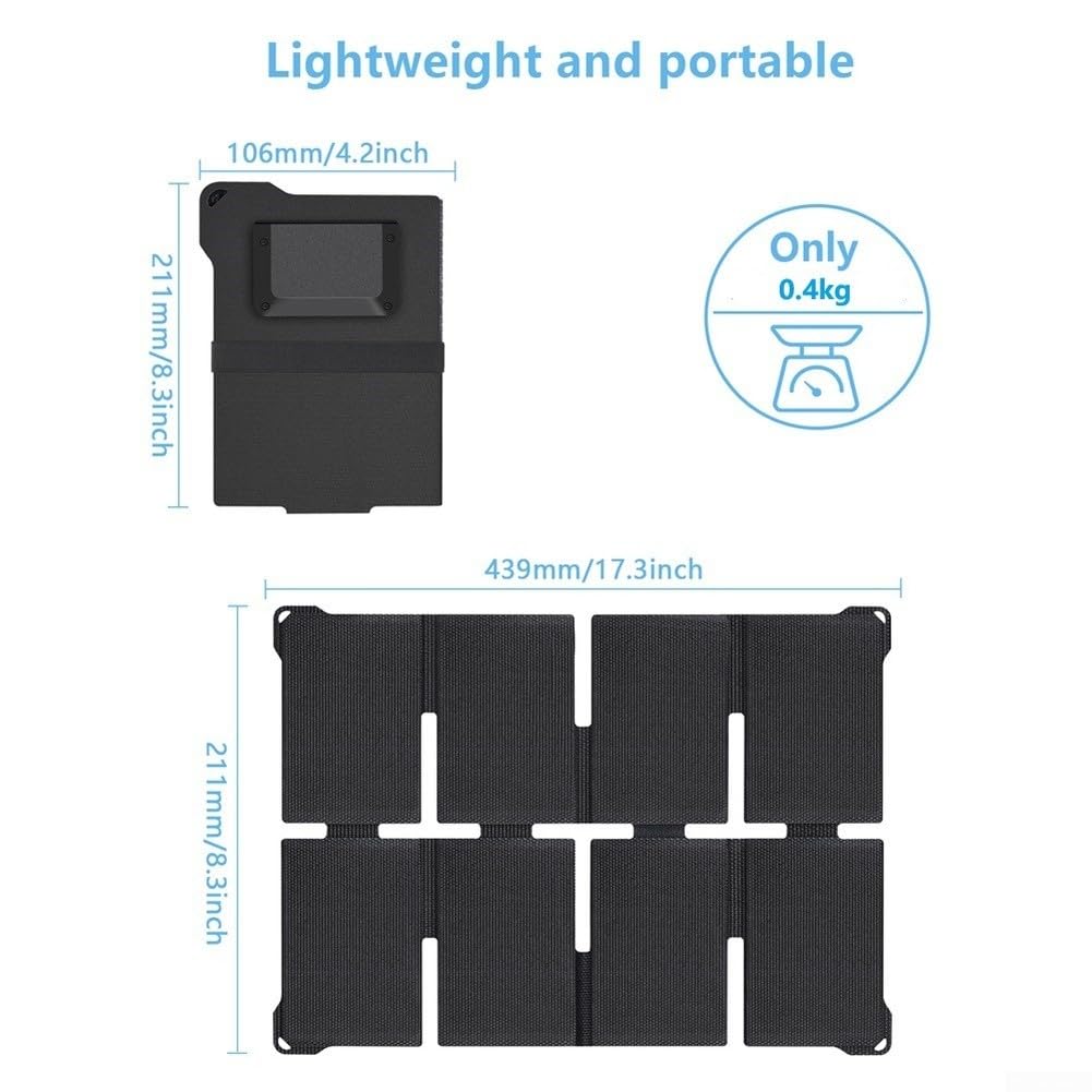 Pannello solare pieghevole 25W Dual USB-Type-C Caricatore esterno portatile