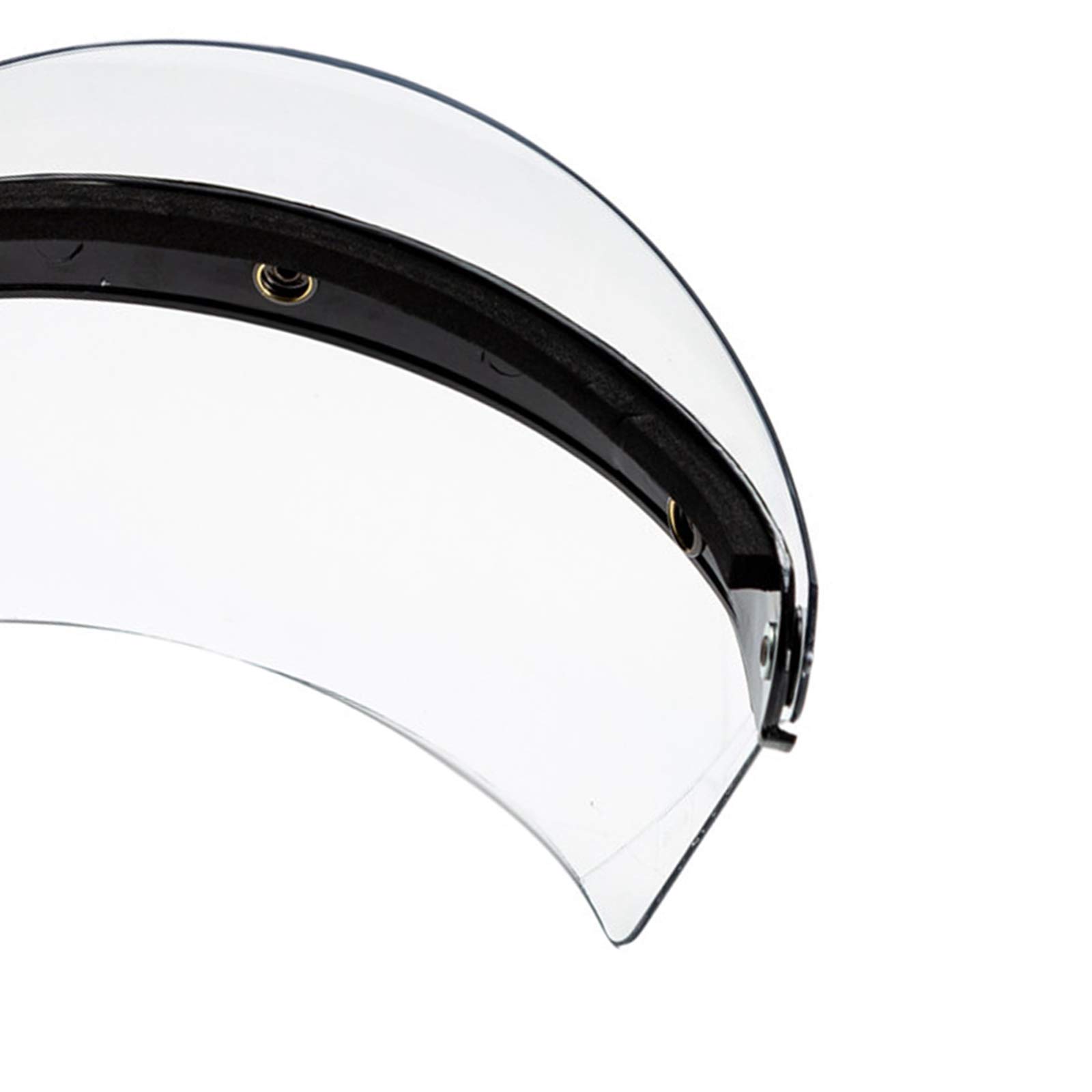 MagiDeal 3 Boutons Pression Visage Ouvert Pare-Vent Moto Casque Visière Lentille de Remplacement Universel - Clair