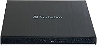 Vista 11 de Verbatim Slimline - Unidad de CD / DVD USB 2.0, grabadora externa de CD y DVD +/-RW para portátiles y portátiles con soporte M-DISC, compatible