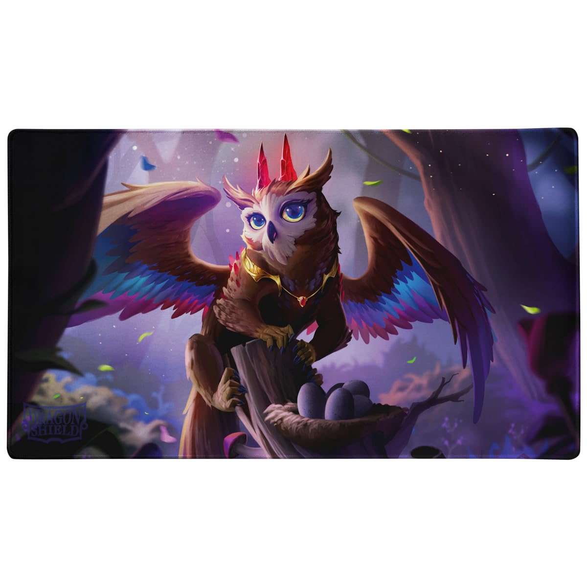 ​Dragon Shield Playmat - Standard Size TCG Play Mat with Stitched Edges & Non-Slip Rubber Backing - Includes Hose for Transport & Protection | Ghost Animals - The Dragowlis