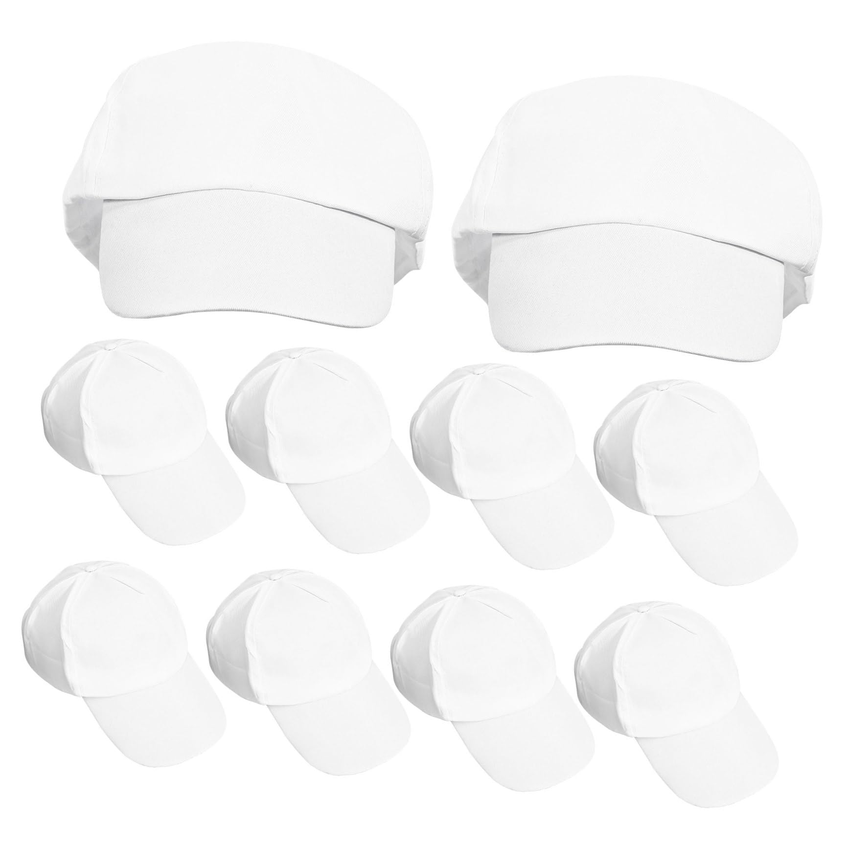 BESPORTBLE 40 Piezas Gorra Infantil de Algodón para Pintar y Decorar Sombrero DIY para Accesorio y Cómodo para y Verano para Manualidades y Fiestas de Creatividad