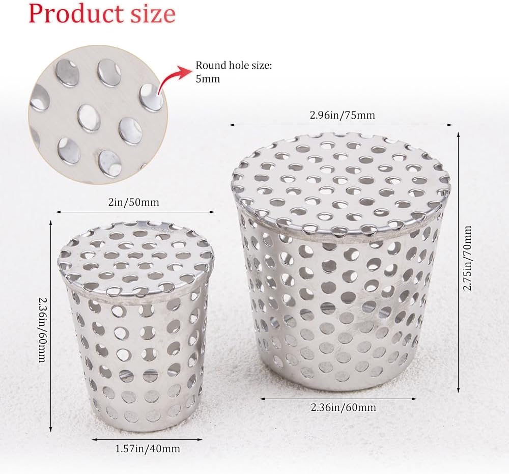 2Pcs 304 Stainless Steel Vent Cover Multihole Termination Cap Cover for Gutter Guard Filter Roof Vent Grill Dryer Exhaust Stops Leaves Enhances Drainage