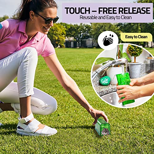Dejor Humane Mouse Trap Live Catch Indoor For Home/Outdoor Durable Reusable No Harm To Mice Rats Rodents Easy Release Door Knob - Kids Pets Safe Perfect For House/Outside Pest Control - 4 Pack, Green #TOP4