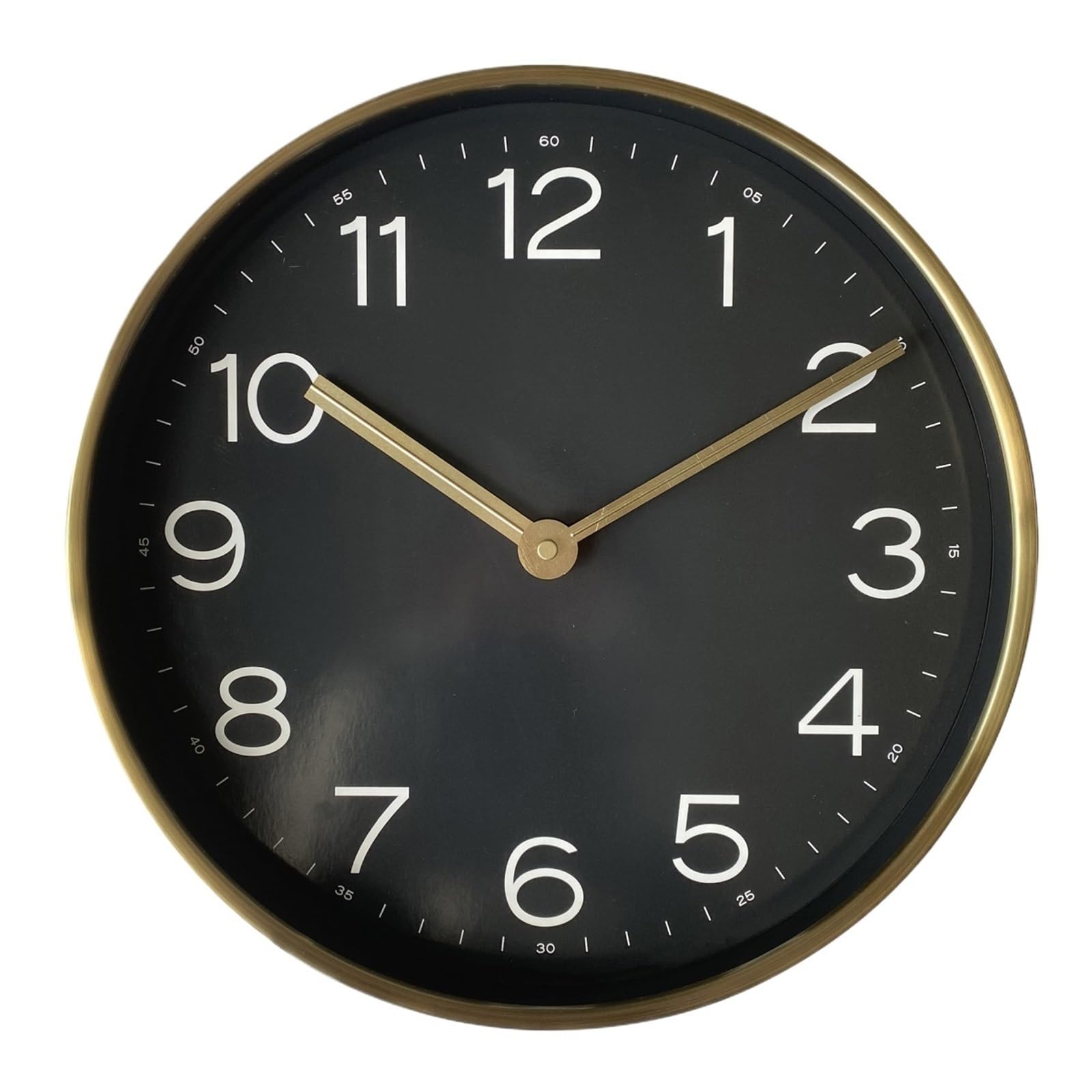Aioneer Wall Clock Simple Metal Circular Wall Clock Silent Battery Powered Versatile For Home Use