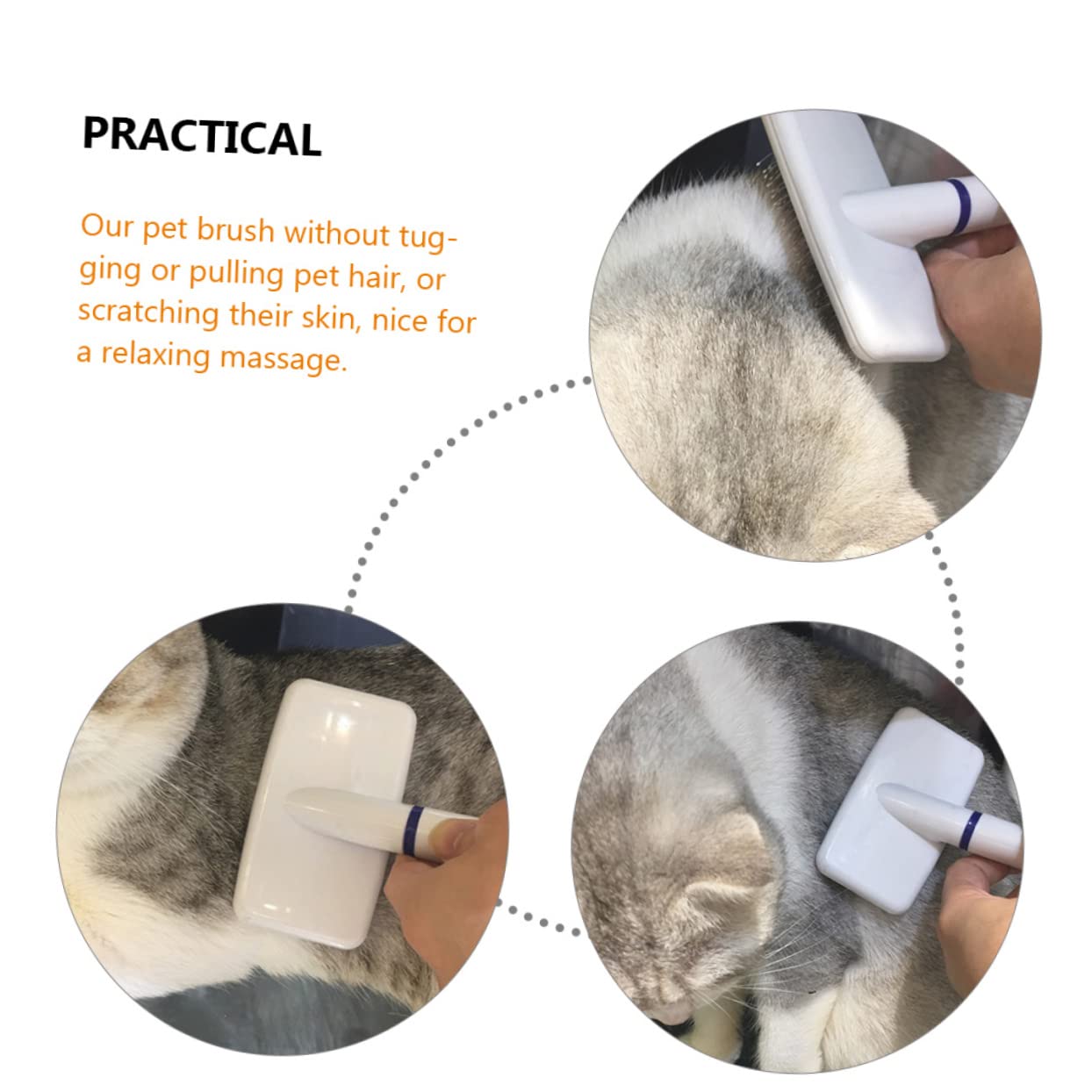 Toddmomy 4piezas Cepillo Profesional Para Mascotas Cepillo Quitapelos Para Perros y Gatos Diseño Compacto y Ligero Para Eliminar Pelo Suelto y Masajear La Piel Accesorios De Cuidado De