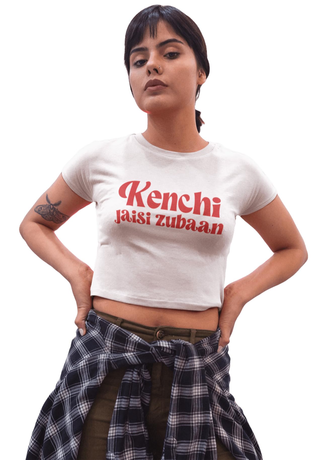 sxv style Kenchi Jaisi Zubaan Graphic Cotton T-Shirt, Crew Neck, Half Sleeve, Casual Fit-picture-16