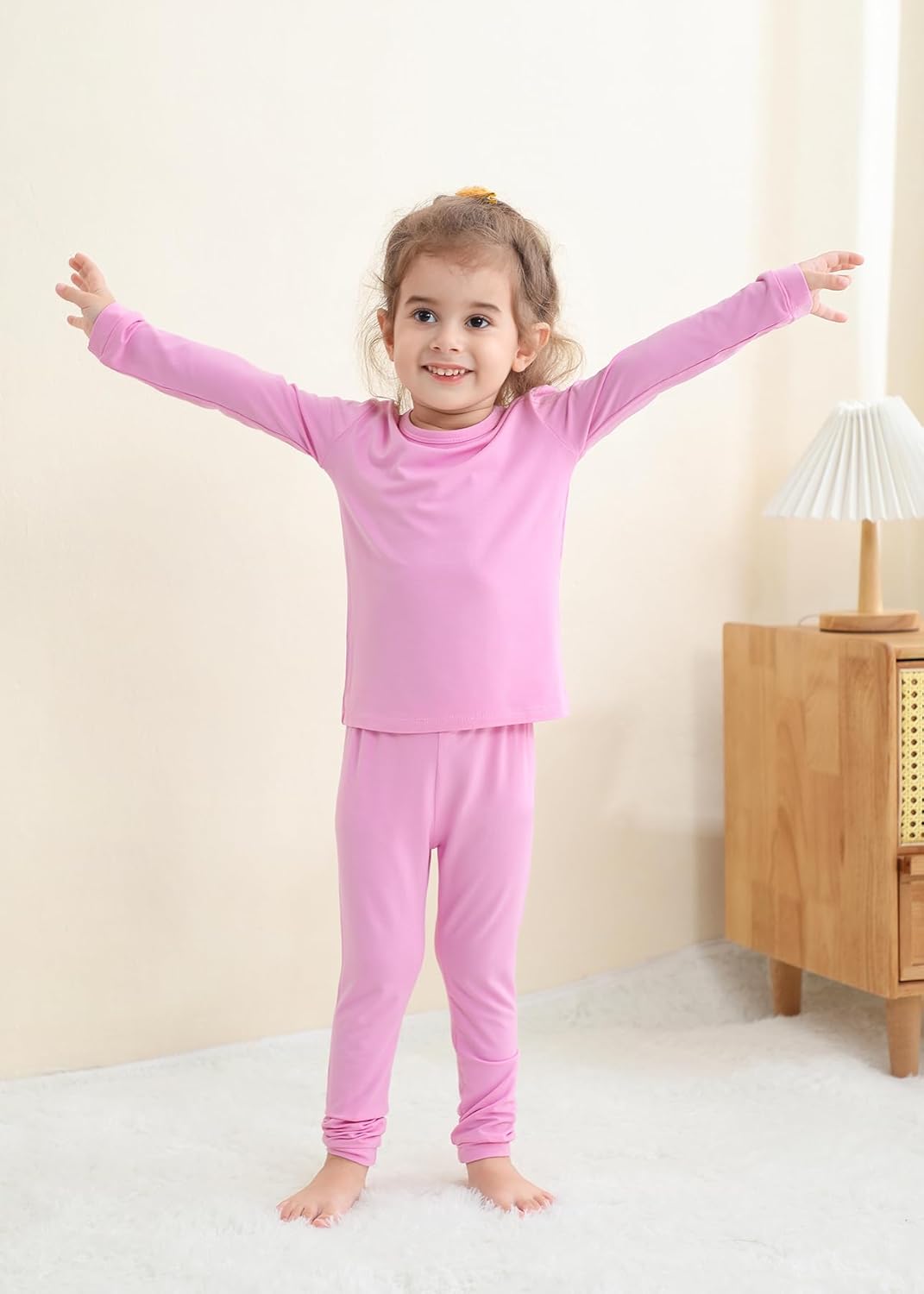 GUISBY Toddler Pajamas Set, Rayon of Bamboo Kids Boys Girls Daily Snug Fit 2 Piece Sleepers Sets - Image 6