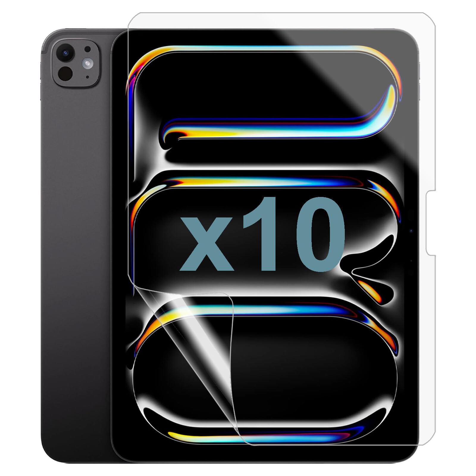 10 Stück weiche Haustier-Folie Displayschutzfolie für Apple iPad PRO 27,9 cm (11 Zoll) 8. Generation M5 2025 2026 Guard Bulk