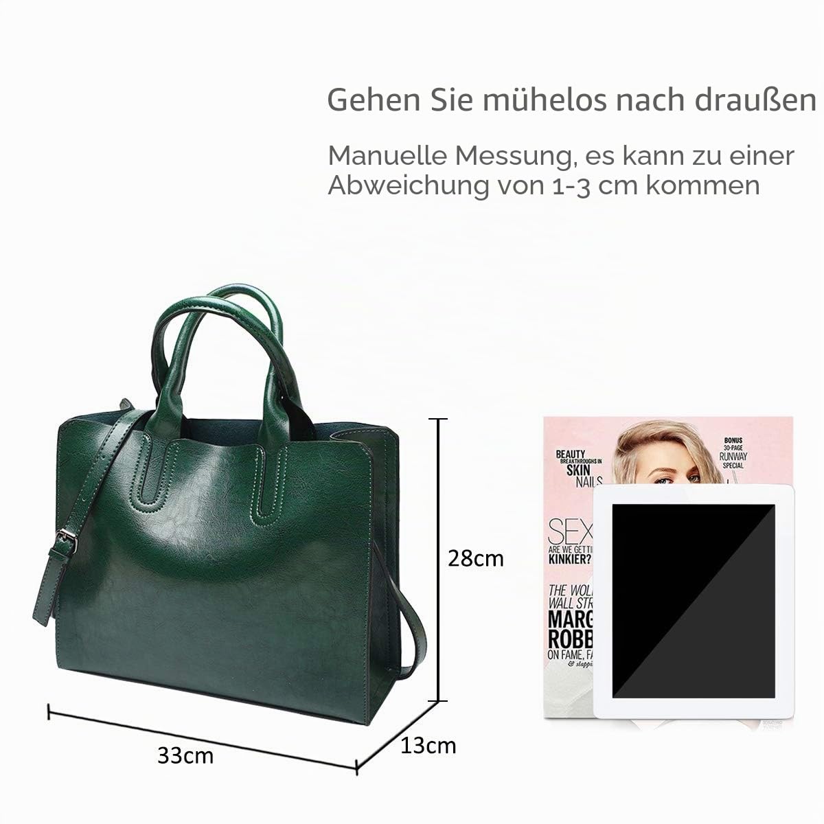 NICOLE&DORIS Mode Damen Handtaschen Umhängetasche Schultertaschen Henkeltaschen Tasche Tote Wasserdicht PU