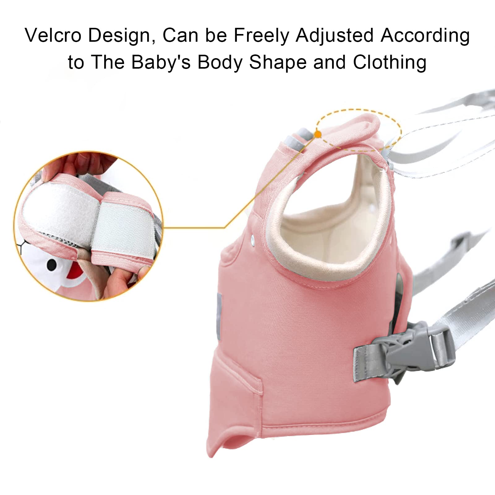 IULONEE Camminare Assistente per Bambino, Cintura Bimbo Detachable Bretelle di Sicurezza per Infante Sostegno Portatile per 9-24 Mesi Baby Aiutarlo a Camminare Cintura Protettiva (Rosa)