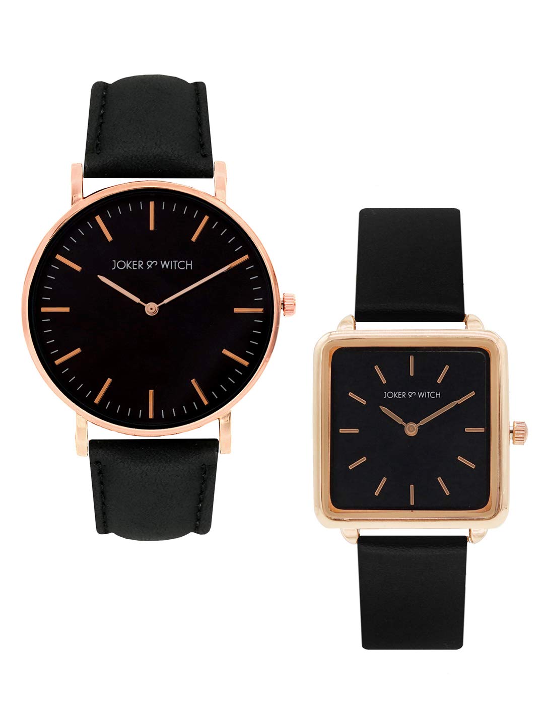 Joker & Witch Leather Spencer & Heidi Couple Analog Watch Gift Set For Men And Women, Black Dial, Black Band (B08WX4YPLL) Amazon Price History, Amazon Price Tracker