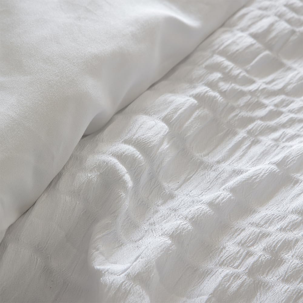 Vandyck Pure Dekbedovertrek Seersucker 200 x 200/220 cm - Wit kopen? Shop bij