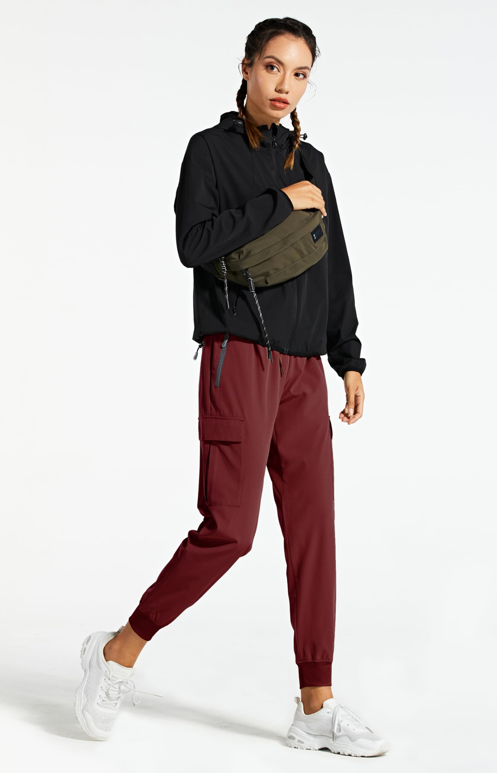 Libin Pantaloni da Cargo Jogging da Donna Leggeri ad Asciugatura Rapida Escursionismo Trekking Pantaloni da Traspiranti Allenamento Casual Pantaloni All'aperto
