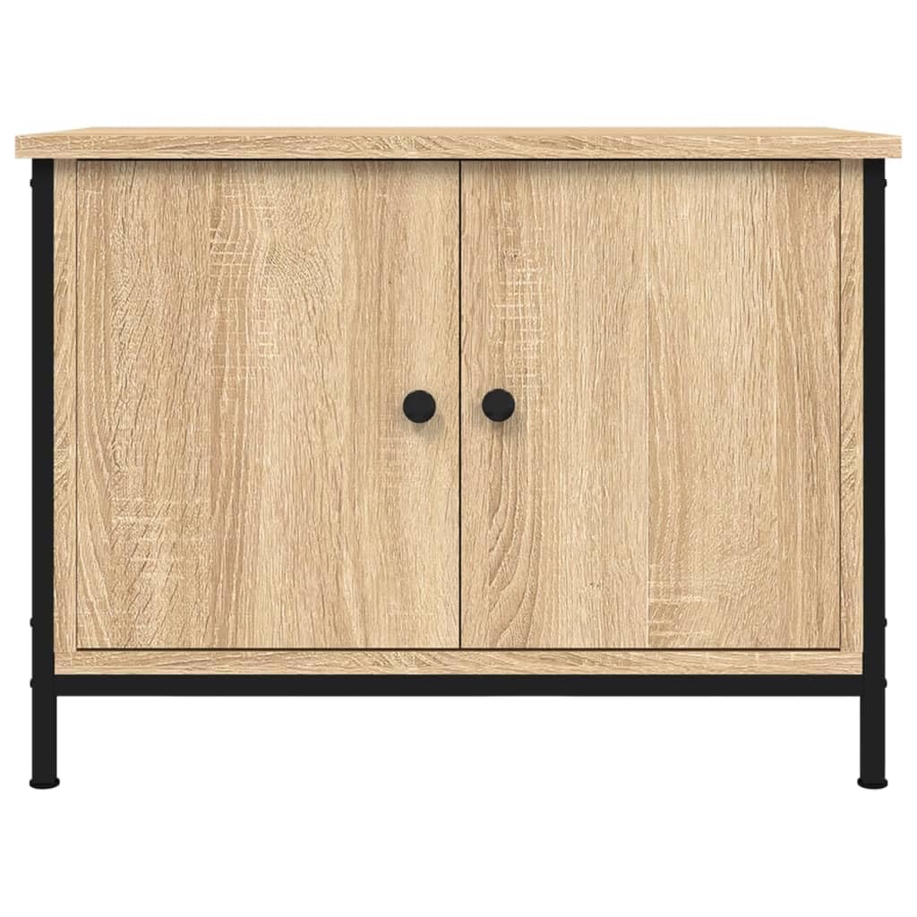 vidaXL Mobile TV con Ante Rovere Sonoma 60x35x45 cm Legno Massello di