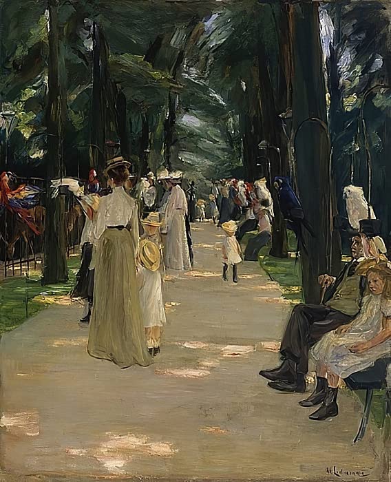 Poster sur toile Max Liebermann Papageienallee 58x90 cm sans cadre pour salon élégant