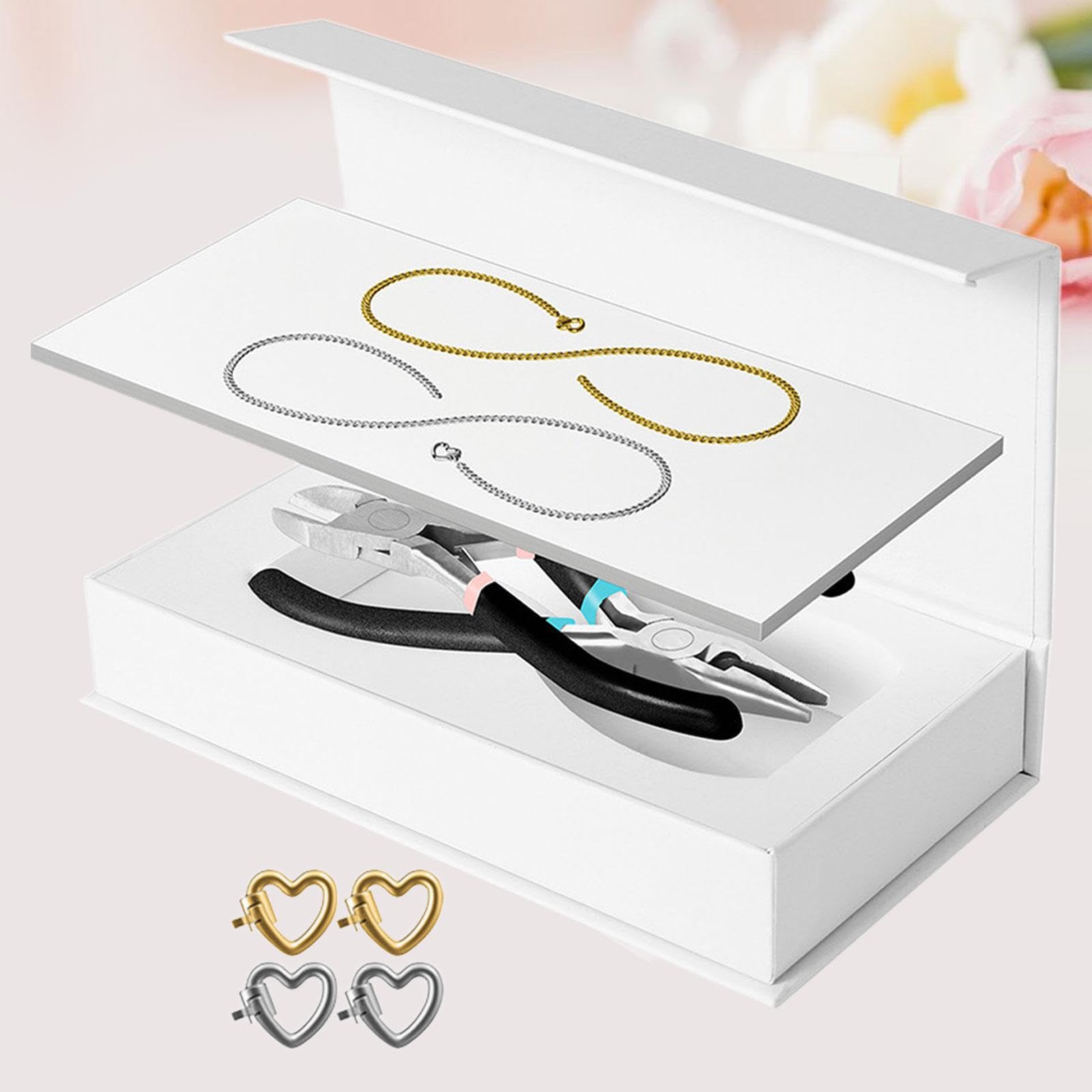 Set di braccialetti permanenti per coppie, kit per la creazione di gioielli, serate romantiche, anniversari, idea regalo premurosa, kit per, 1 Argento 1 Oro, Lunghezza della catena: 23 cm