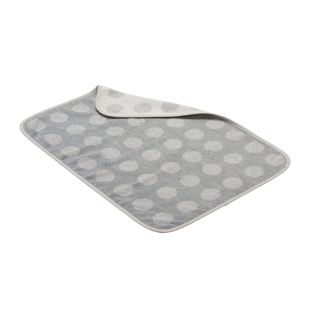 Leander Materassino fasciatoio Matty grigio perla + felpa con cappuccio (panno da bagno) + topper grigio freddo