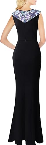 Miniatura 2 de VFSHOW Vestido largo formal con volantes fruncidos para mujer, para noche, graduación, boda, fiesta