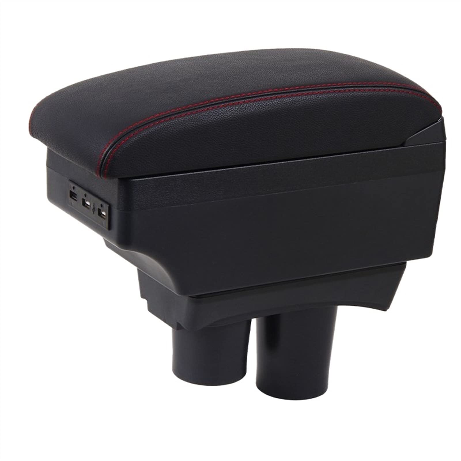 Boîte D'accoudoir De Voiture Double Couche Modification Boîte Rangement Console Centrale De Voiture Accessoires Cendrier Avec USB Pour Citroën C2 C3(A1 No USB)
